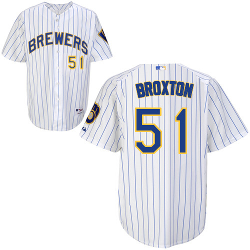 Jonathan Broxton #51 mlb Jersey-Milwaukee Brewers Women's Authentic Alternate Home White Baseball Jersey